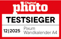 DigitalPHOTO 12/2025 Pixum Wandkalender Testsieg DigitalPHOTO 12/2025 Pixum Wandkalender Testsieg