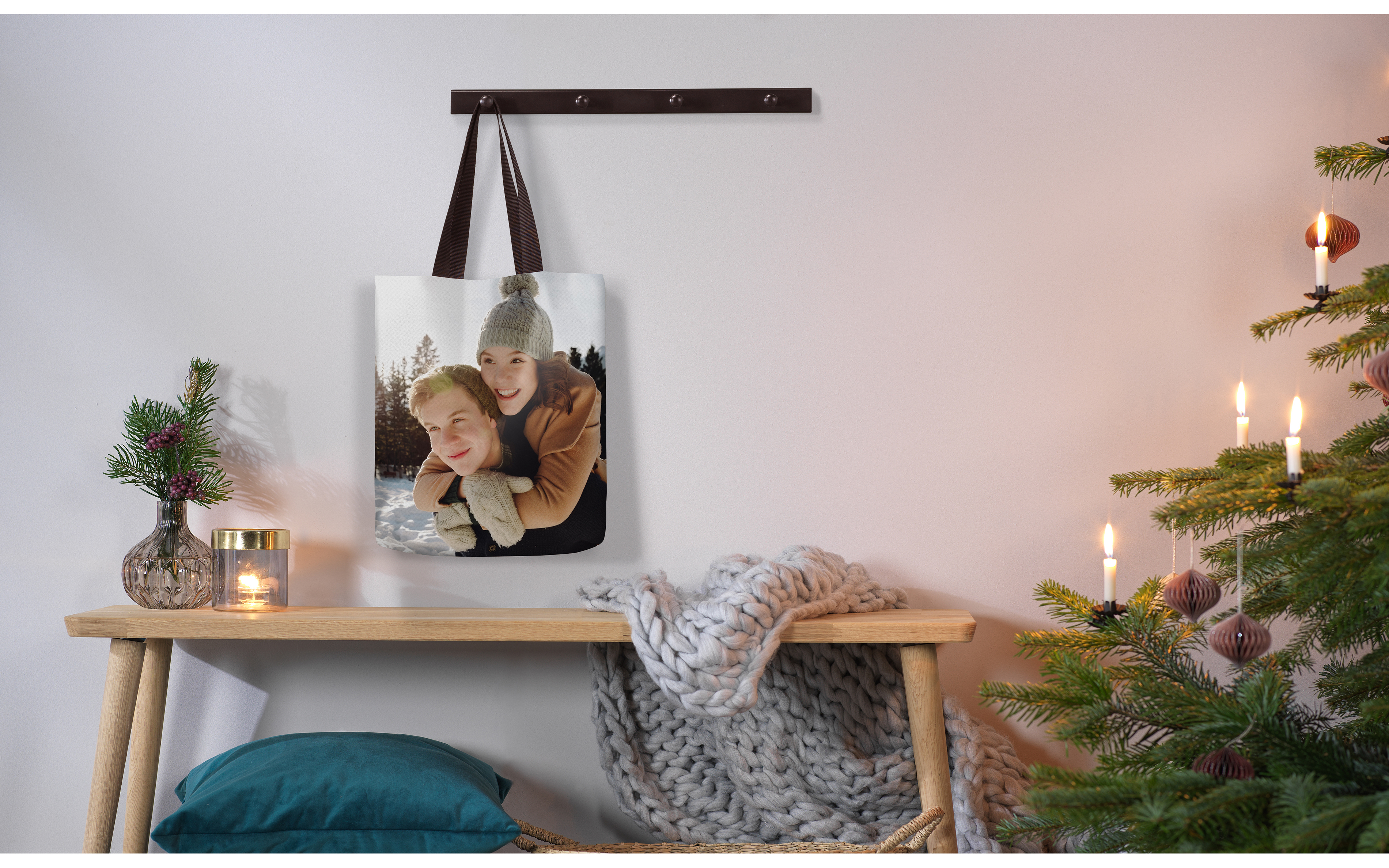 Foto-Tragetasche mit Freundschaftsmotiv im Ambiente