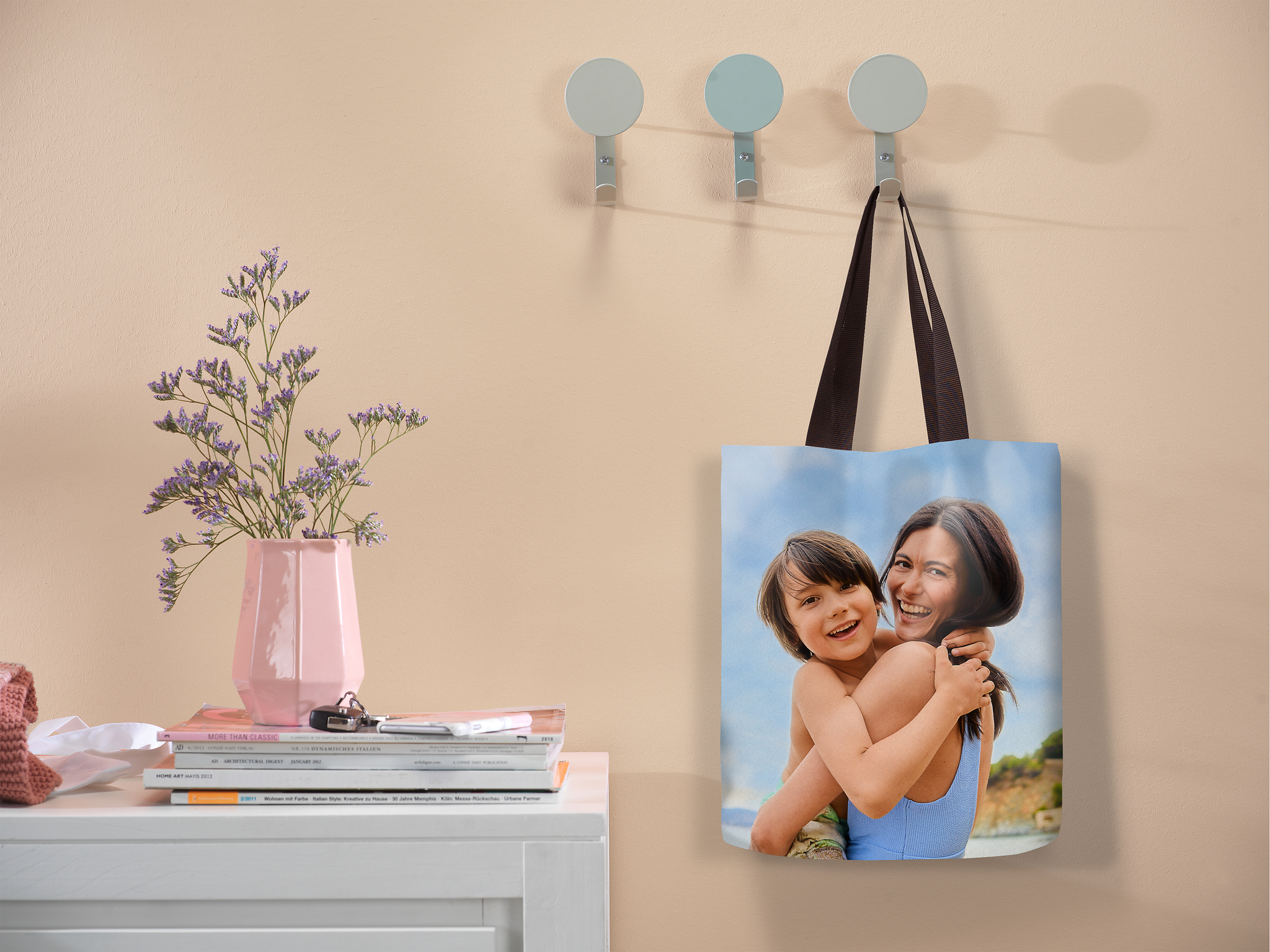 Foto-Tragetasche mit Design im Ambiente