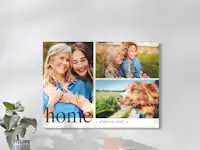 Collage på lærred En collage på lærred med fotos af en mor og hendes børn.