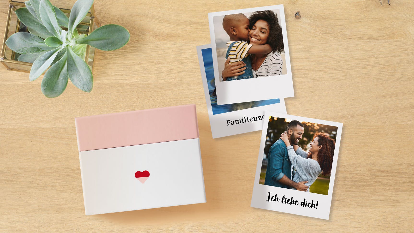 Retro Prints-Box mit Design Liebe und Paarmotiven im Ambiente