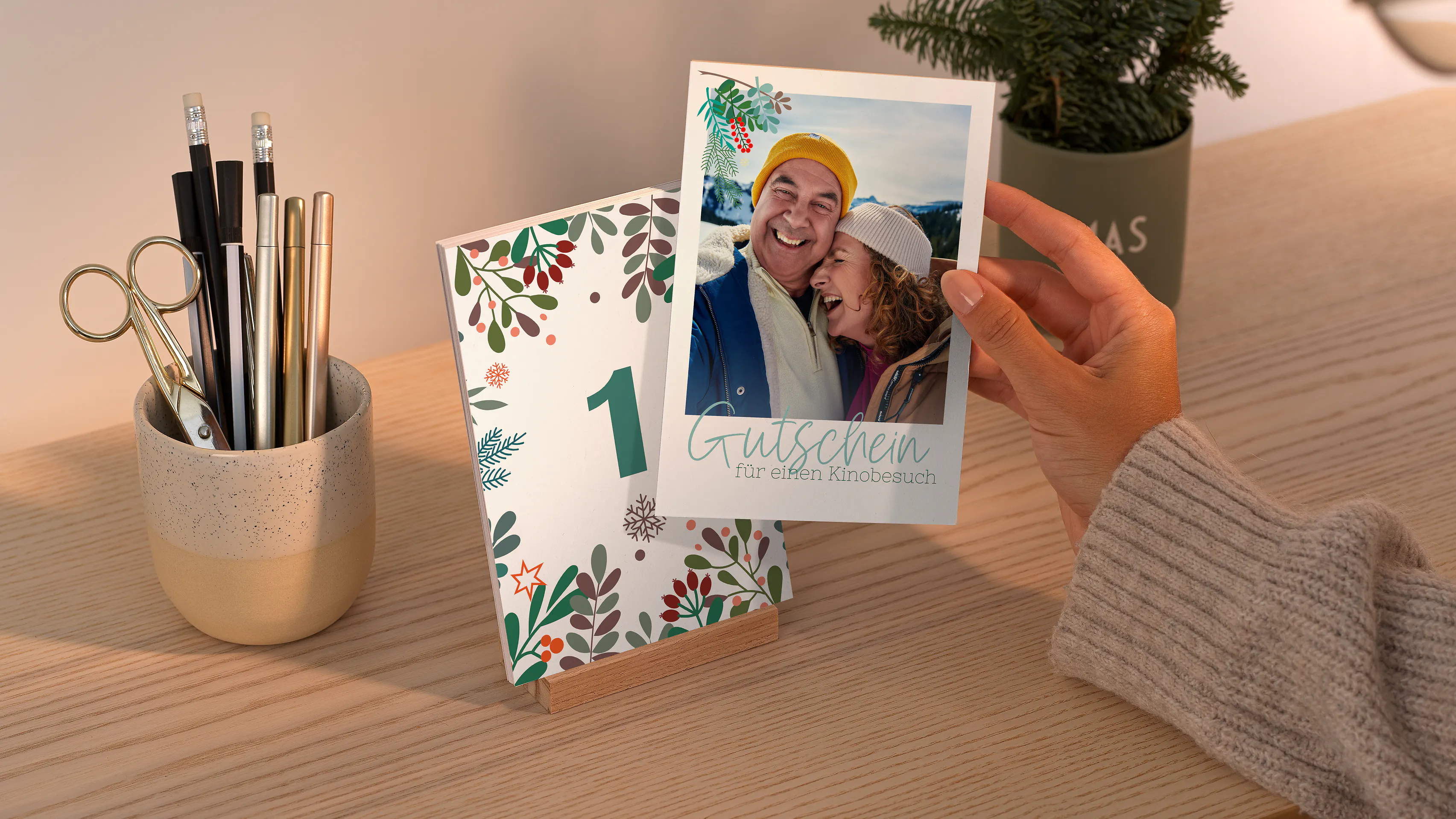 Pixum Tisch-Adventskalender mit Gutscheinen