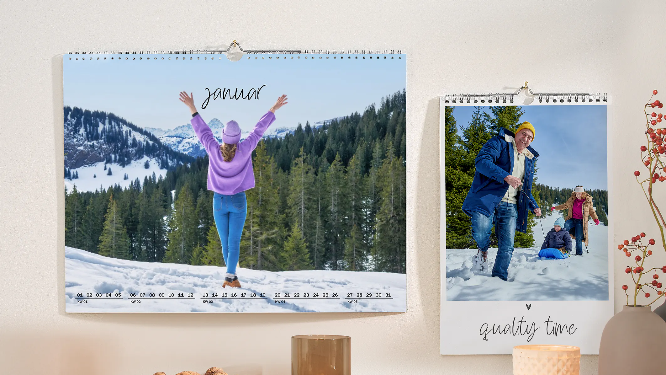 Pixum Fotokalender mit winterlichen Motiven