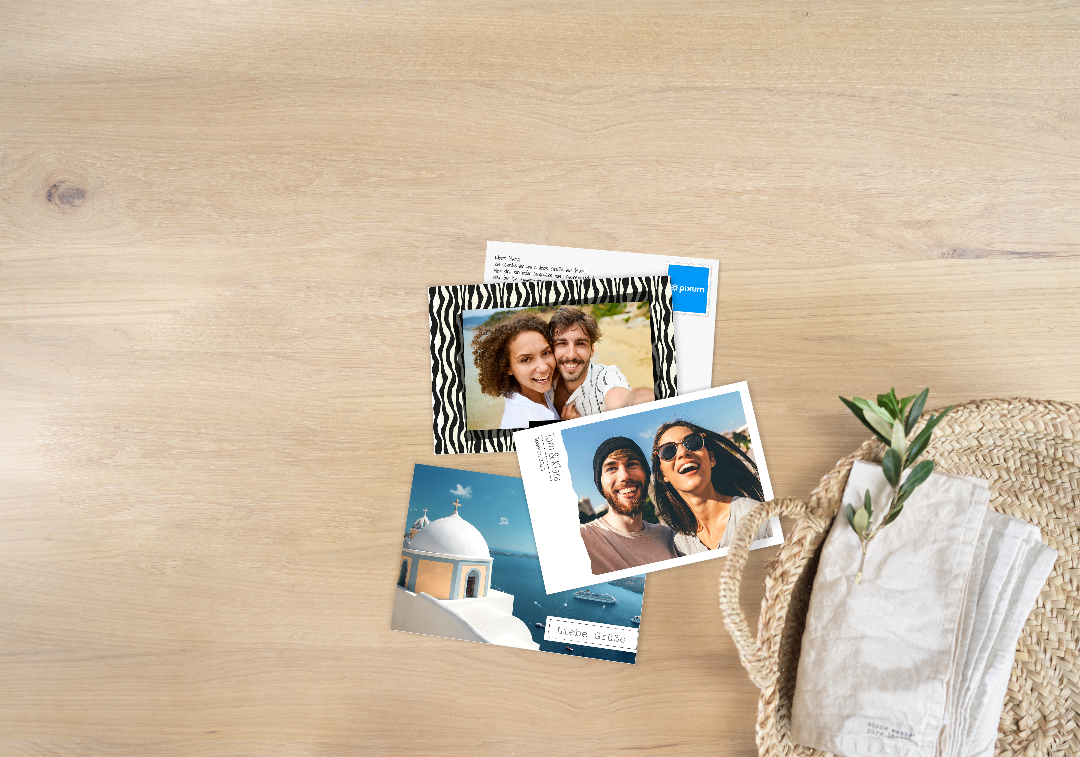 Carte postale Pixum avec des photos de vacances