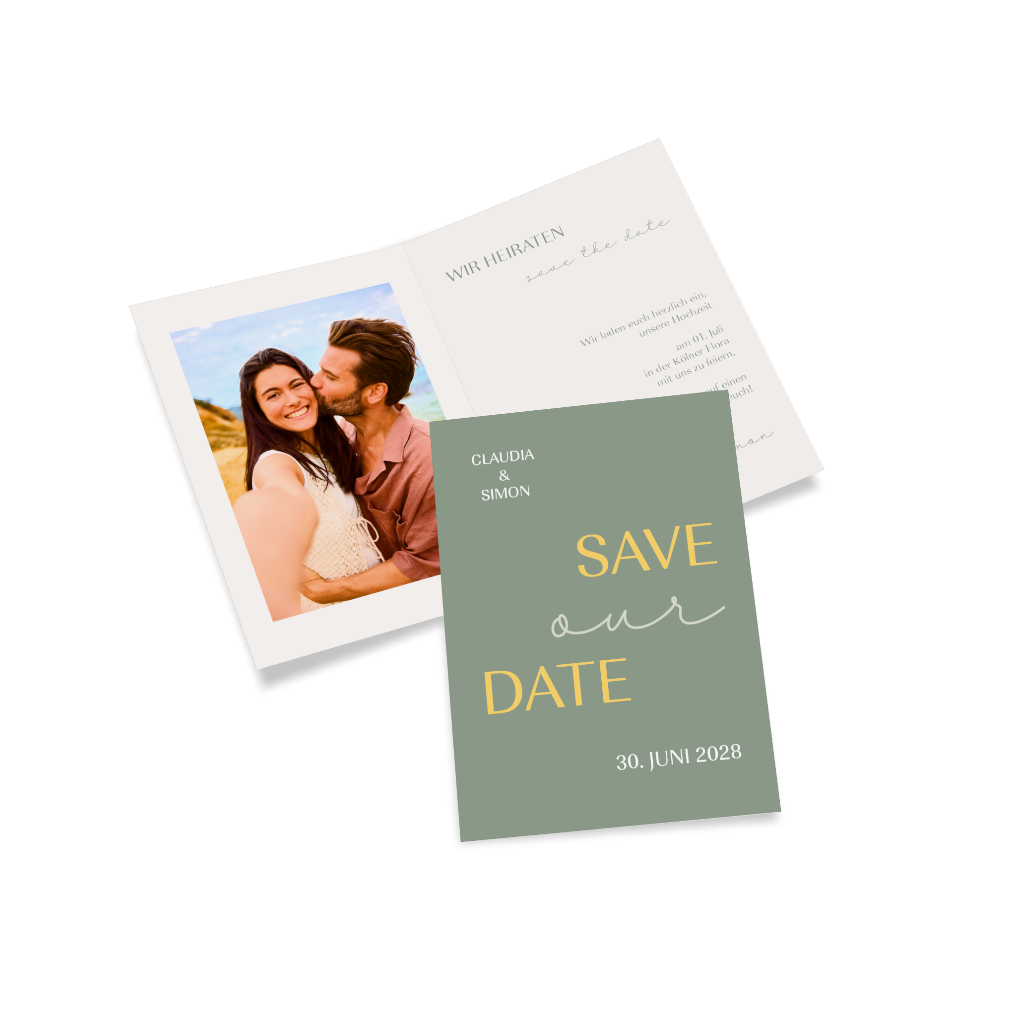 Klappkarte als Save The Date versenden