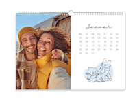 Wandkalender mit tierischem Design Wandkalender im A4 Querformat mit einem tierischen Design