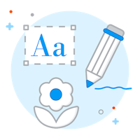 Designs Schreibender Stift in Design mit Cyan