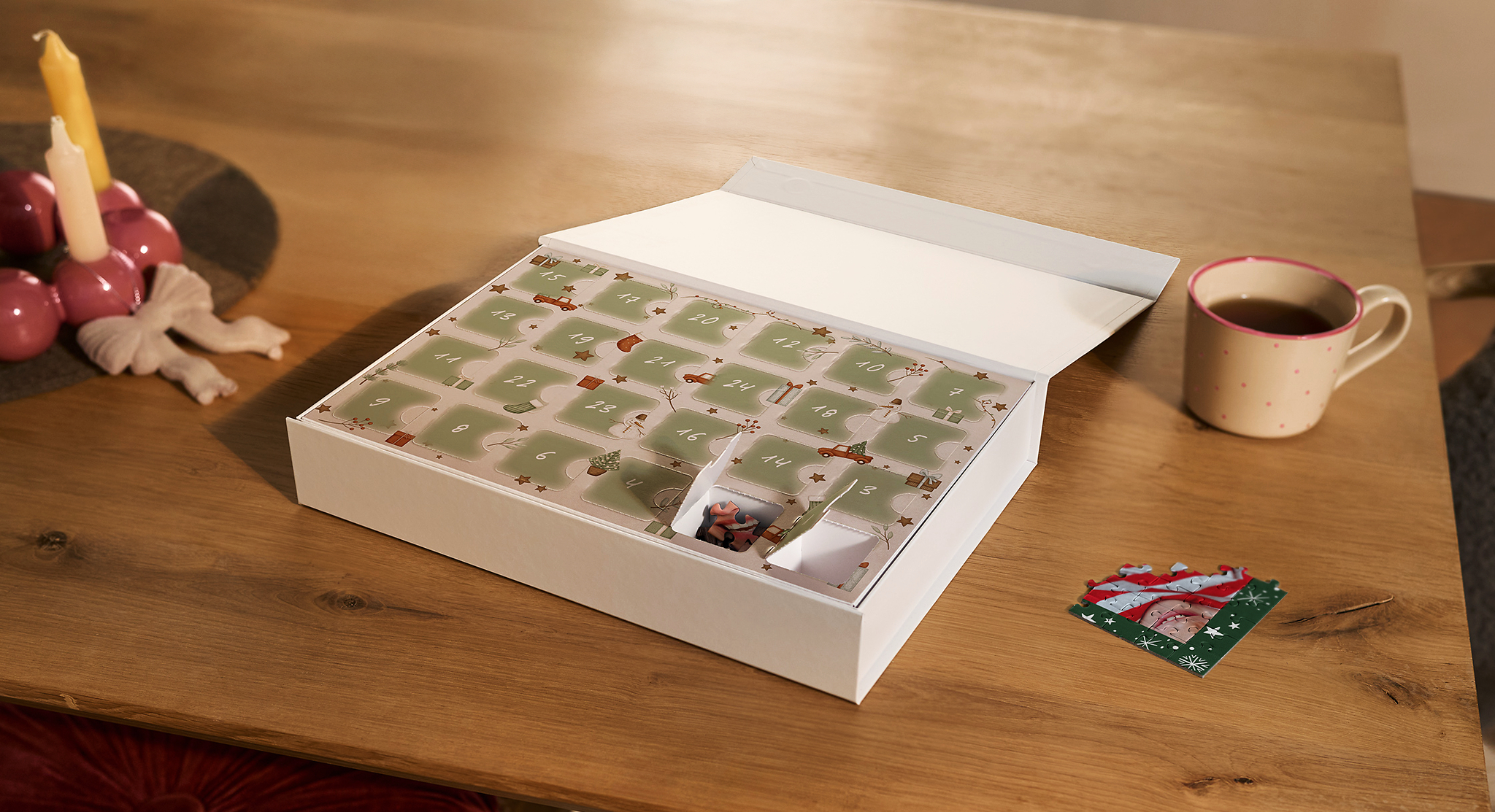 Créez un calendrier de l’Avent puzzle avec votre propre photo.