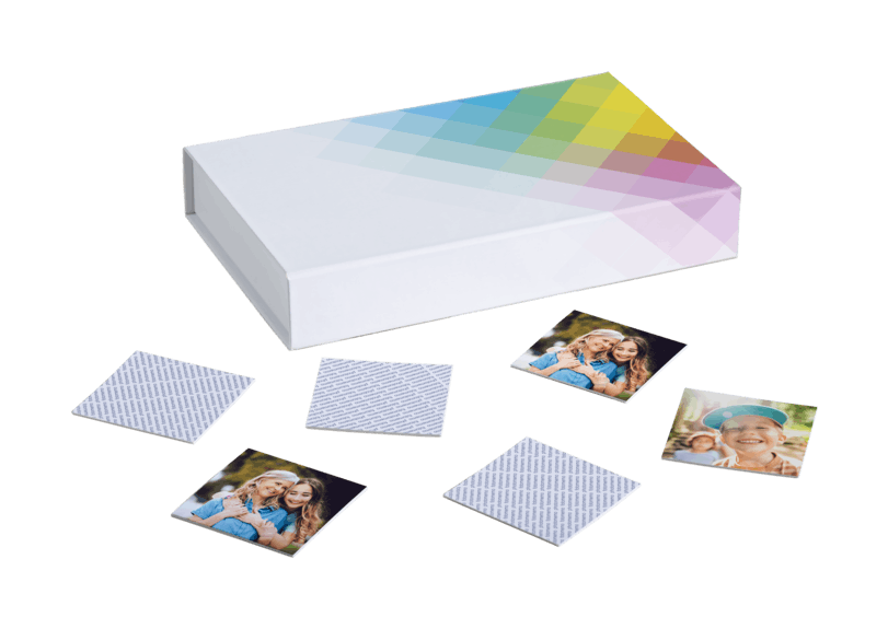 Memory personnalisé avec photos dans une boite