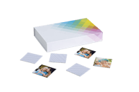 Foto-Memo mit Familienmotiven Foto-Memo mit Verpackung und Familienbildern als Motiv.