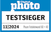 Testsiegel von der digitalPHOTO 11/24 für die Pixum Fotoleinwände als Testsieger