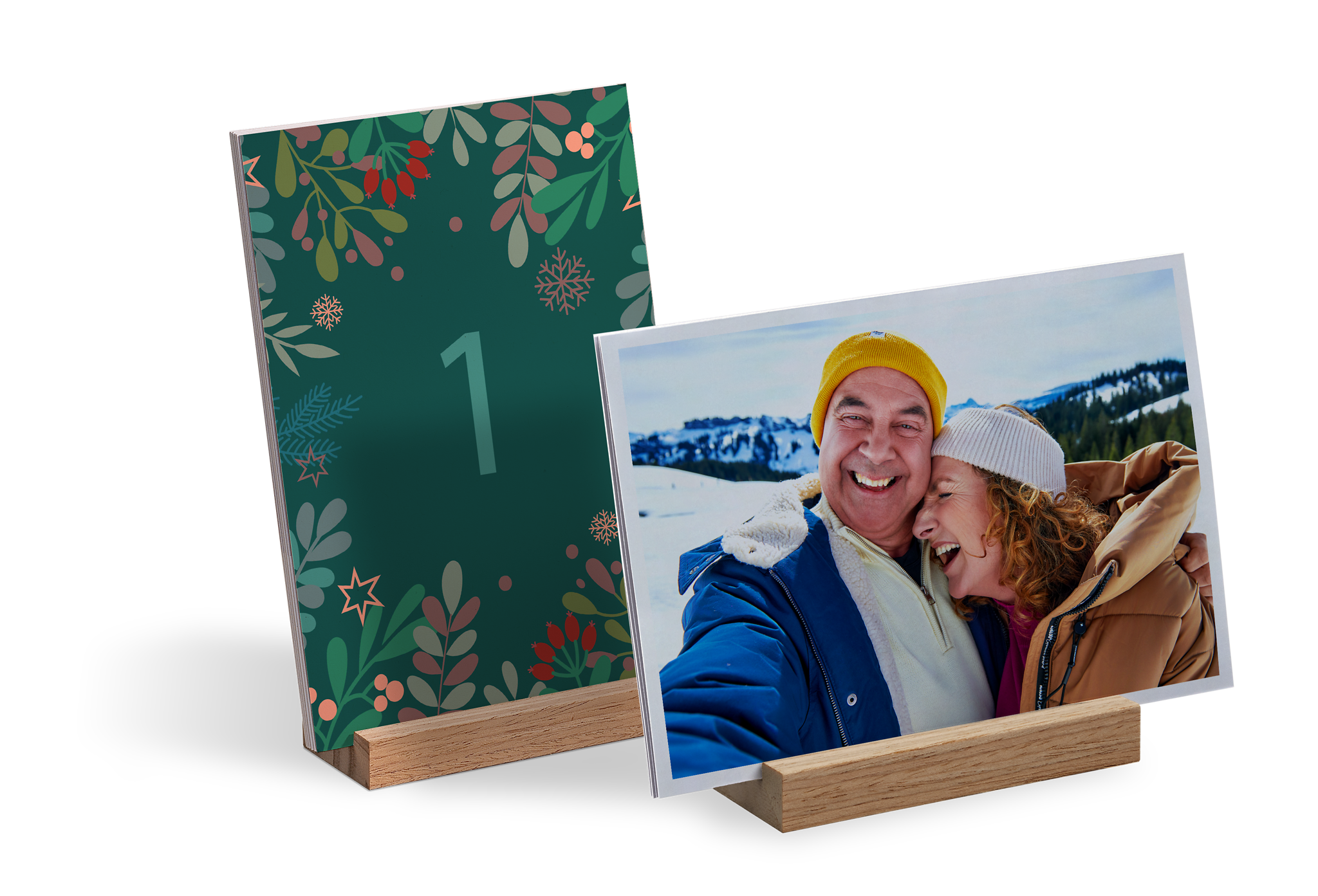 Calendario dell'avvento da tavolo con design creativo