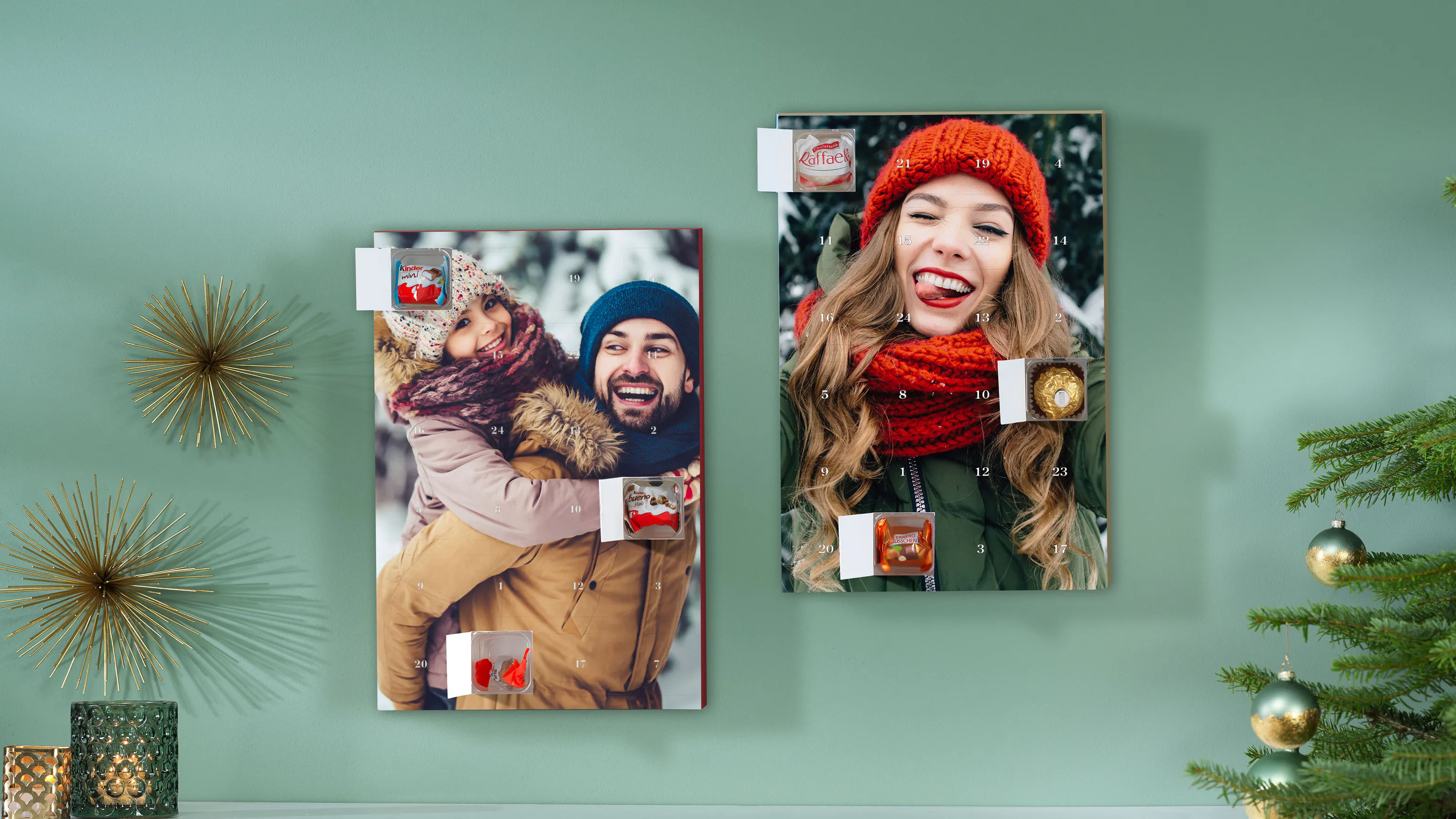 Designa en fotoadventskalender med Kinderchoklad eller Ferrero praliner Designa en fotoadventskalender med Kinderchoklad eller Ferrero praliner