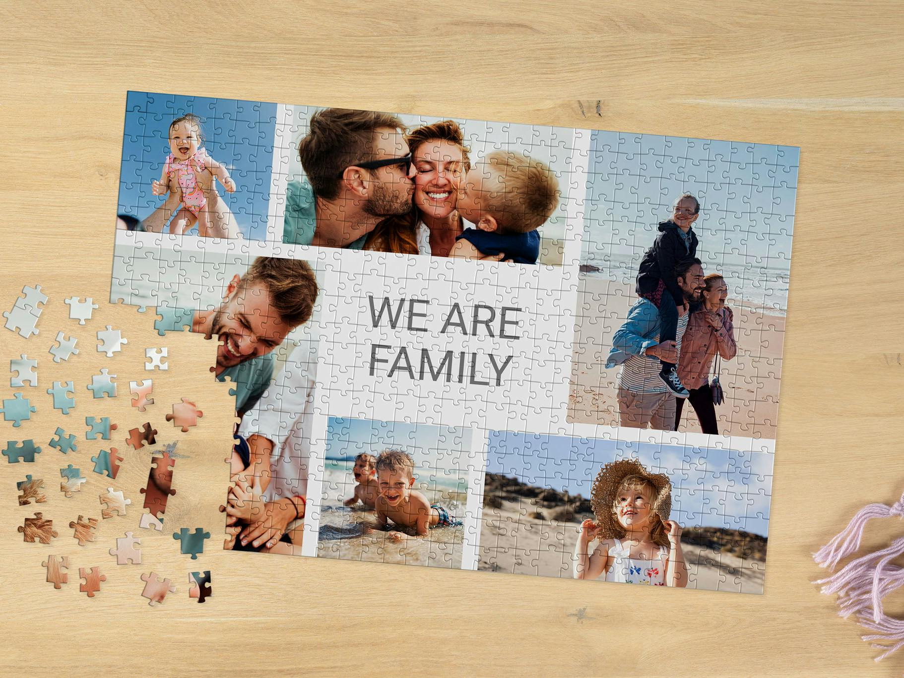 Puzzle personalizzato Ravensburger da 15000 pezzi con collage di foto di famiglia