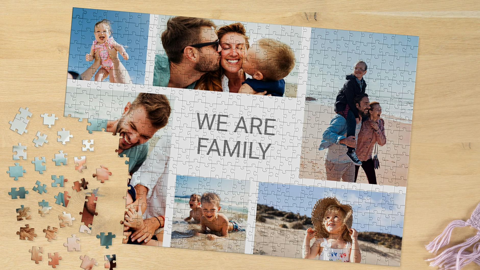 Ravensburger Fotopuzzle 1.500 Teile als Collage Ravensburger Fotopuzzle 1.500 Teile Collage mit Familienmotiv
