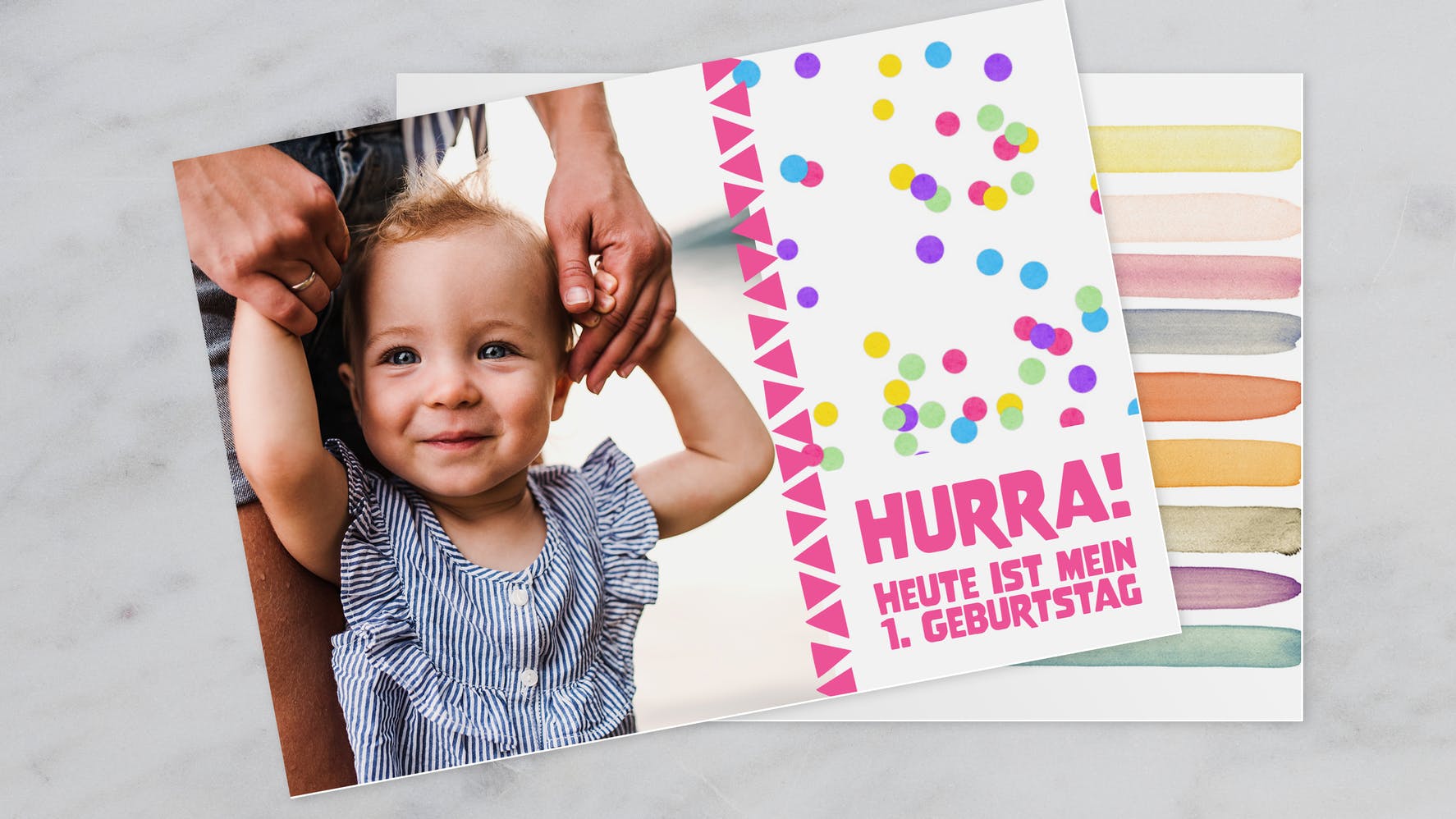 Pixum Fotokarte als Geburtstagskarte mit Design