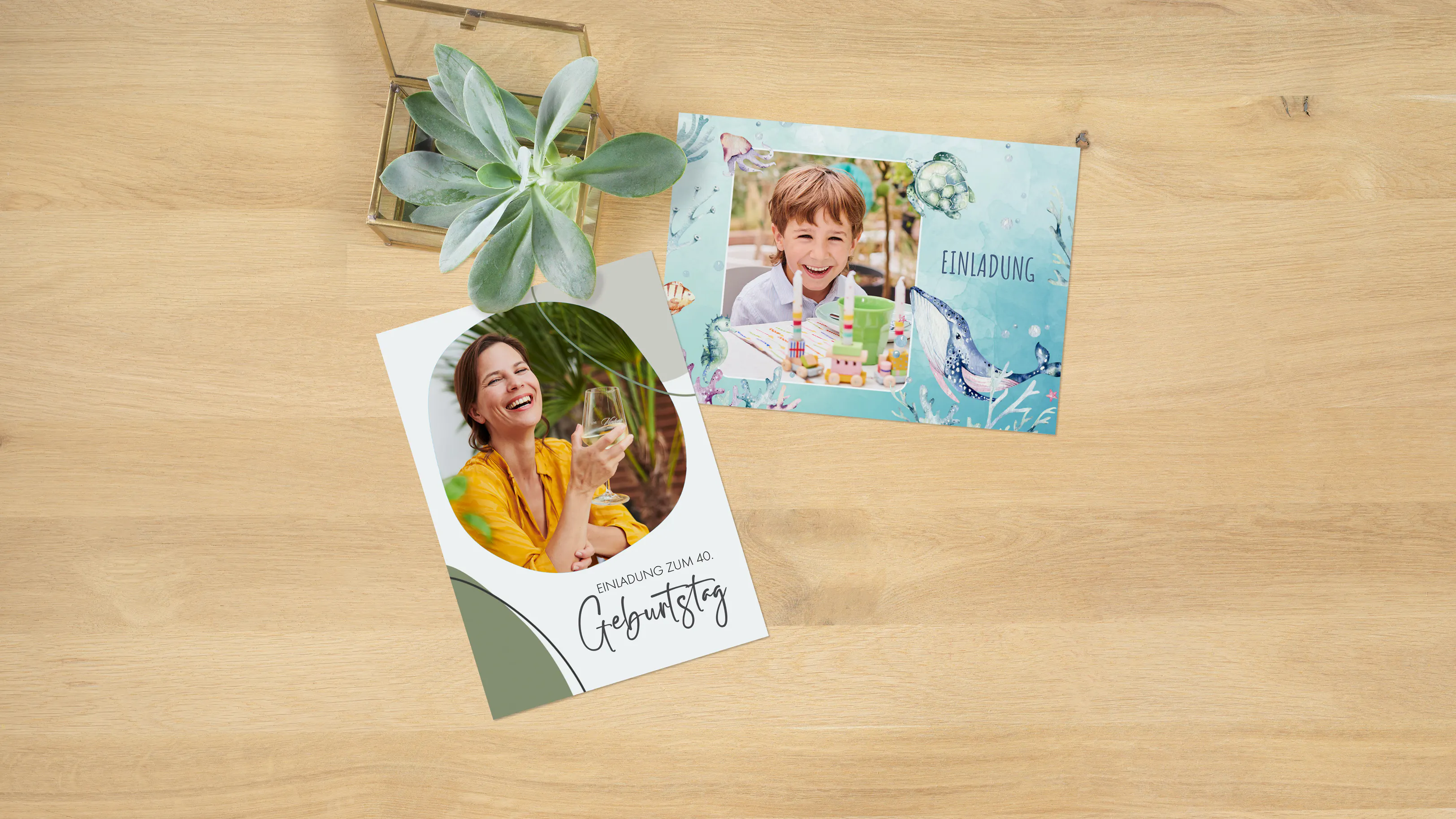 Fotokarte mit Geburtstagsdesign