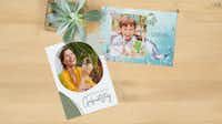 Fotokarte mit Geburtstagsdesign Fotokarte mit Geburtstagsdesign für Kinder und Erwachsene