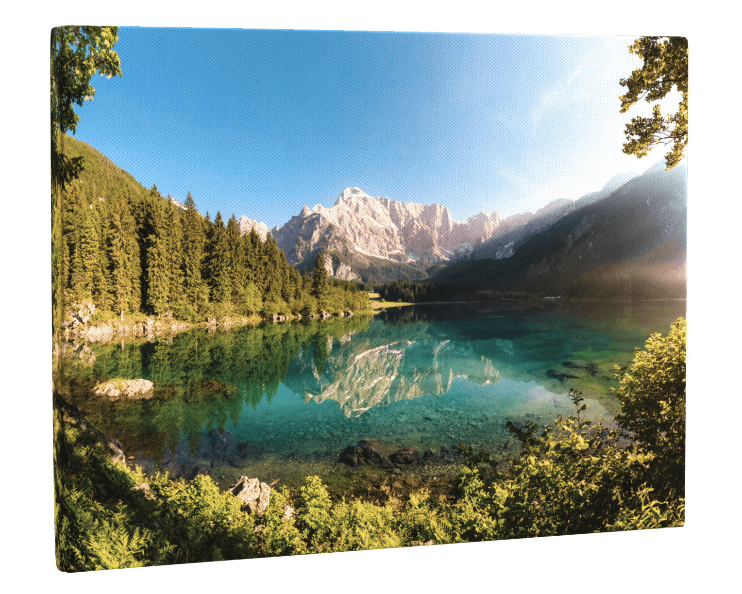 Toile photo personnalisée avec un paysage montagneux