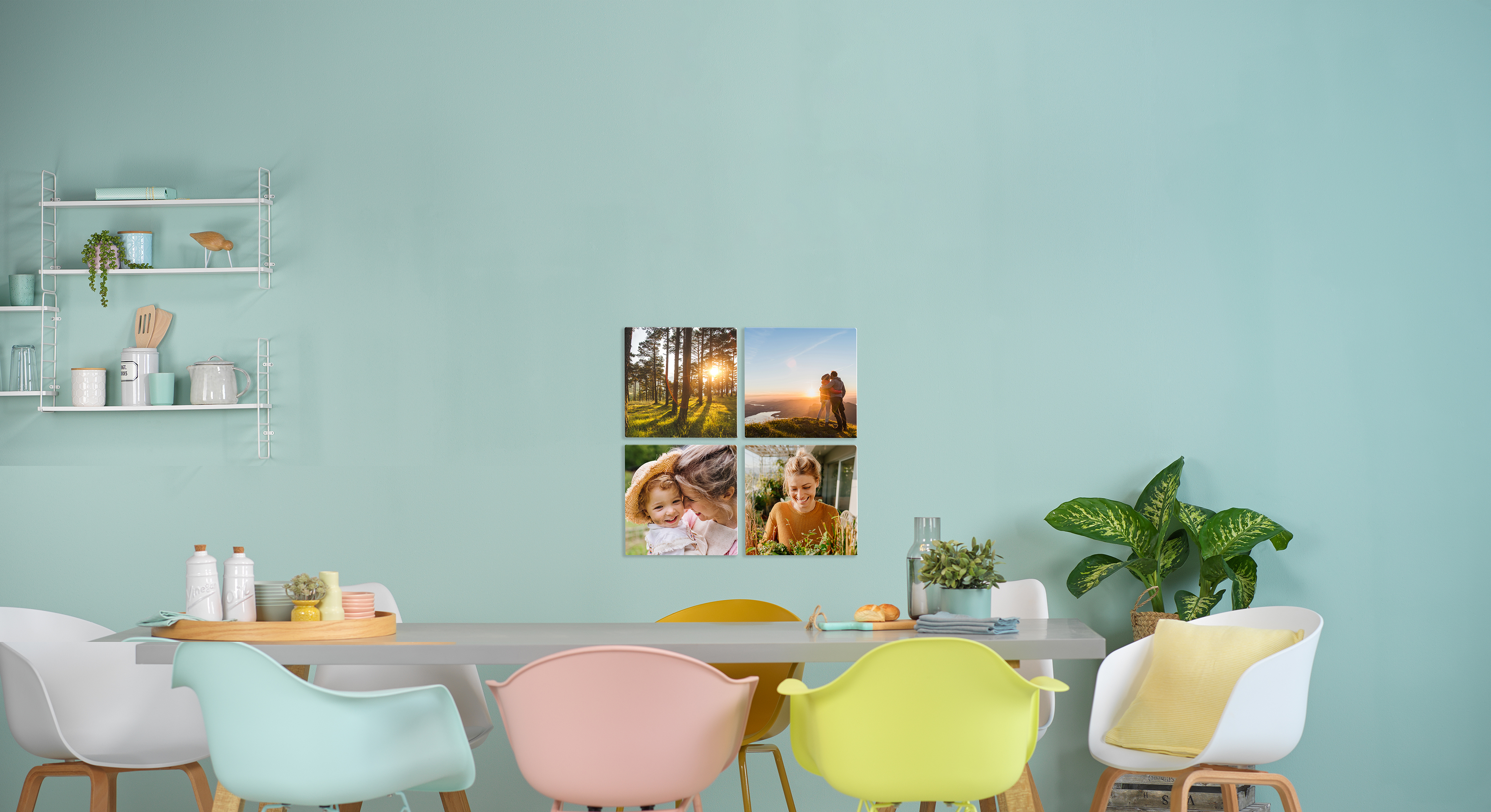 4 Pixum Squares met lentefoto's