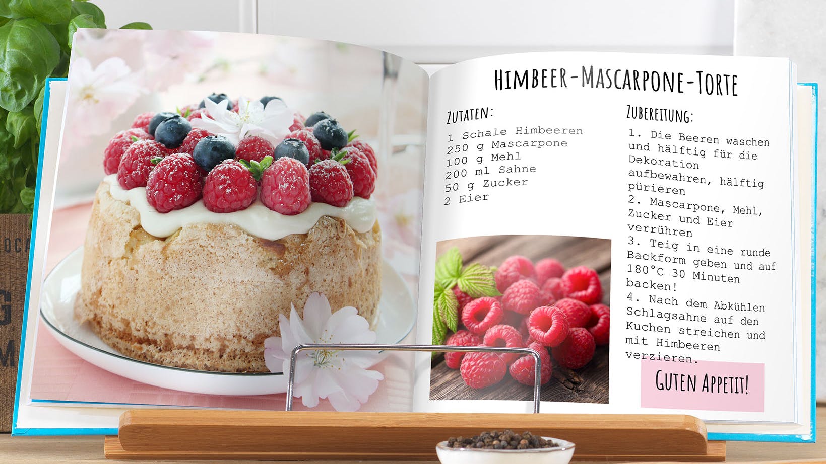 Fotoboek in liggend formaat met taartenrecepten