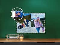 Foto-Adventskalender mit 24 Fototürchen Foto-Adventskalender mit 24 Fotos hinter den Türchen und einem Titelfoto.