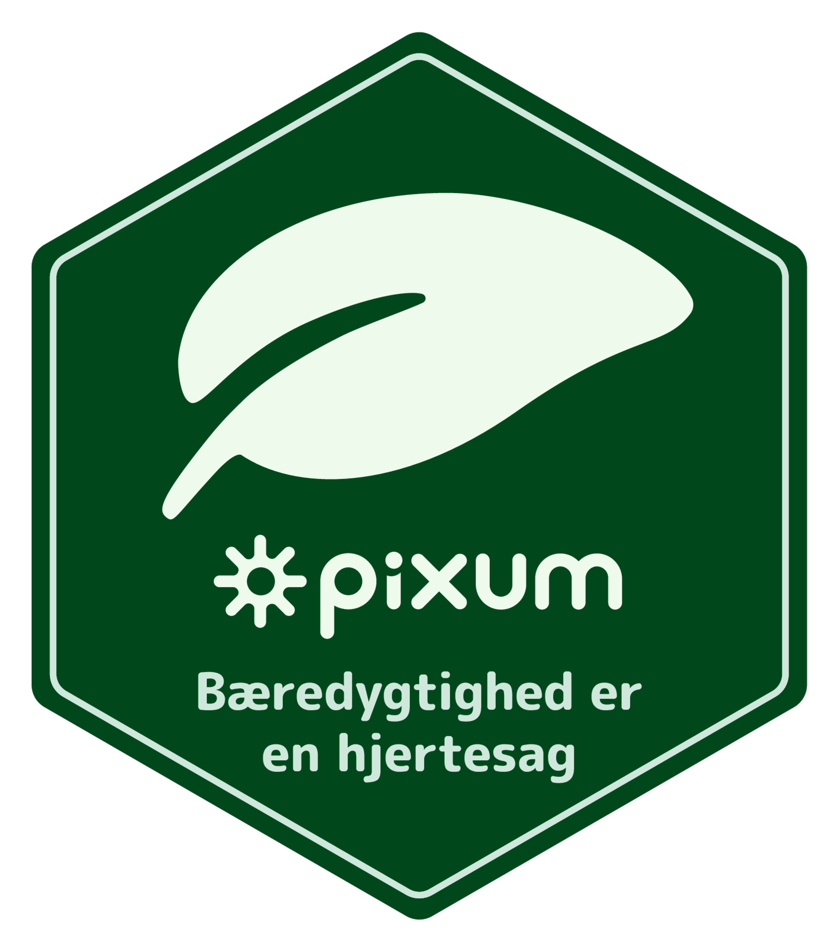 Logo fra Pixum om bæredygtighed