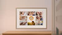 Wandbild-Collage mit Familienbildern Wandbild mit einer Collage von verschiedenen Familienbildern