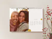 Calendario da parete A5 in formato panoramico Calendario da parete A5 in formato verticale con la foto di una coppia