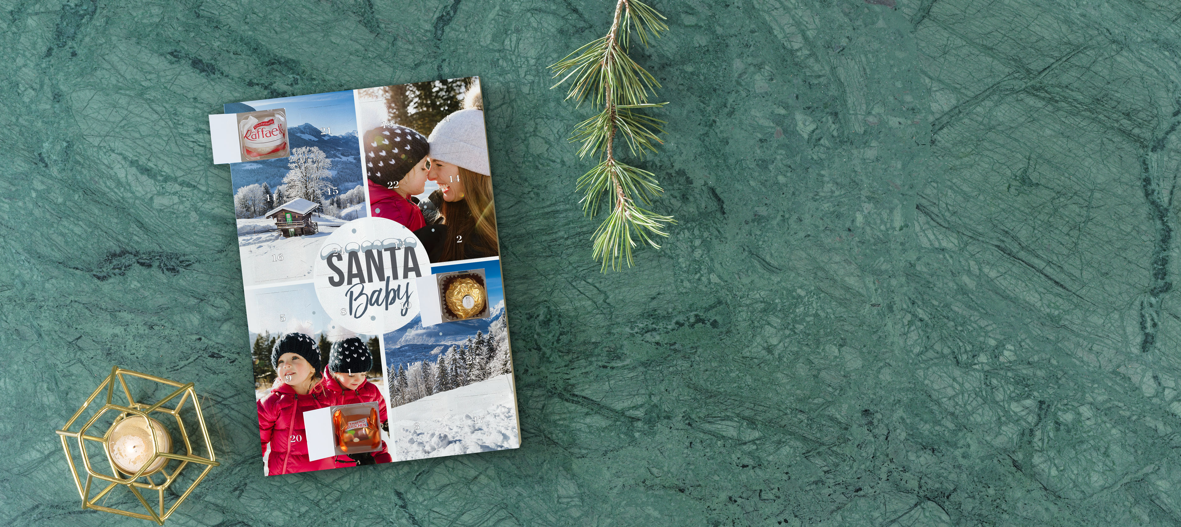 Photo advent calendar with ferrero chocolates