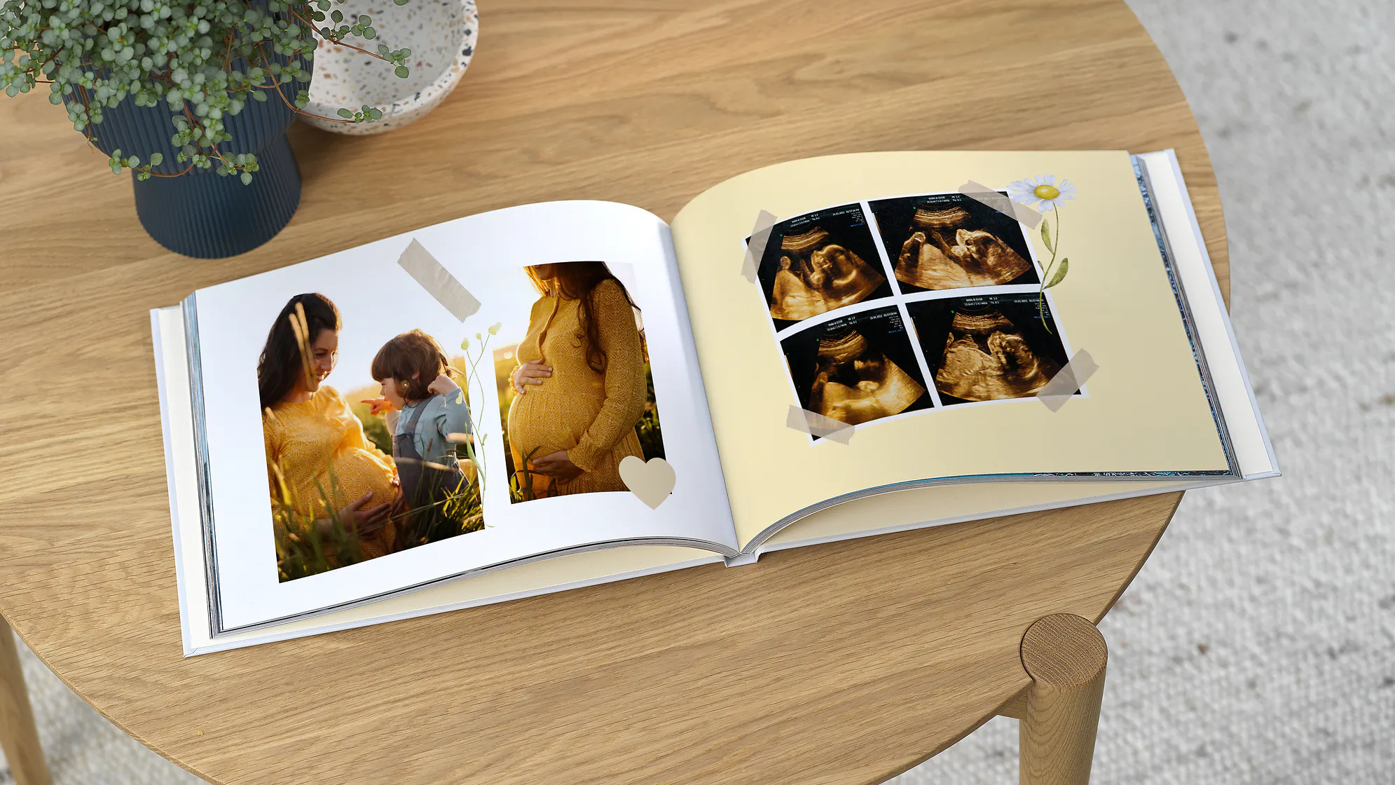 Fotobuch mit Fotos aus der Schwangerschaft