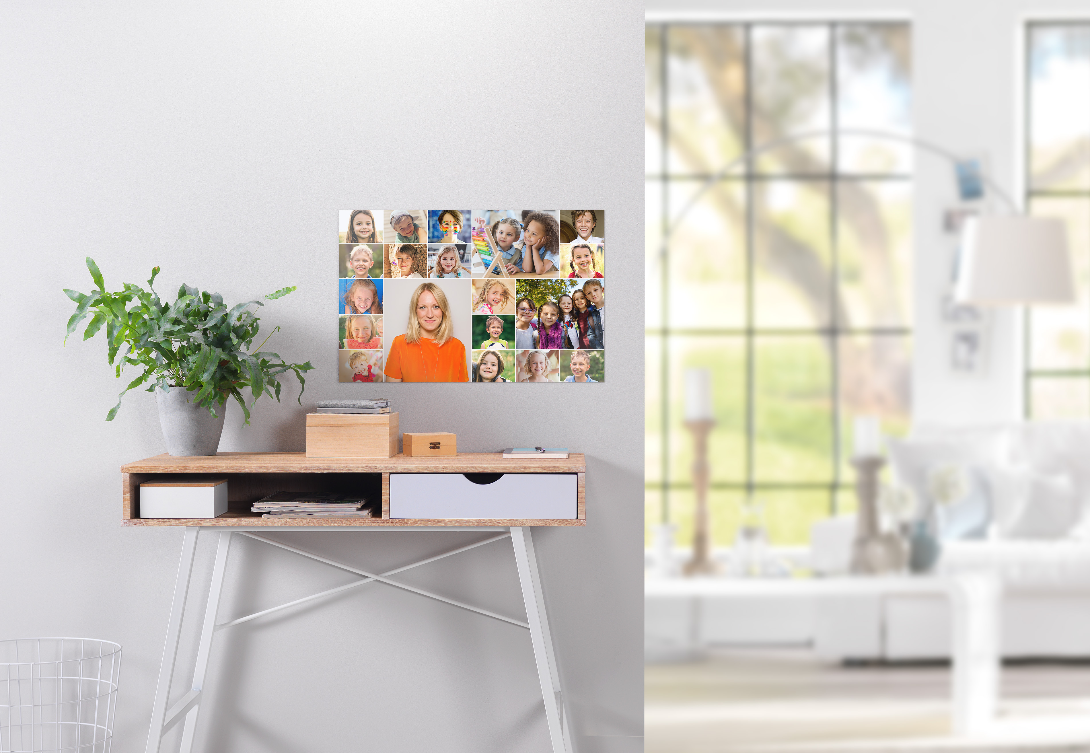 Collage con foto di classe