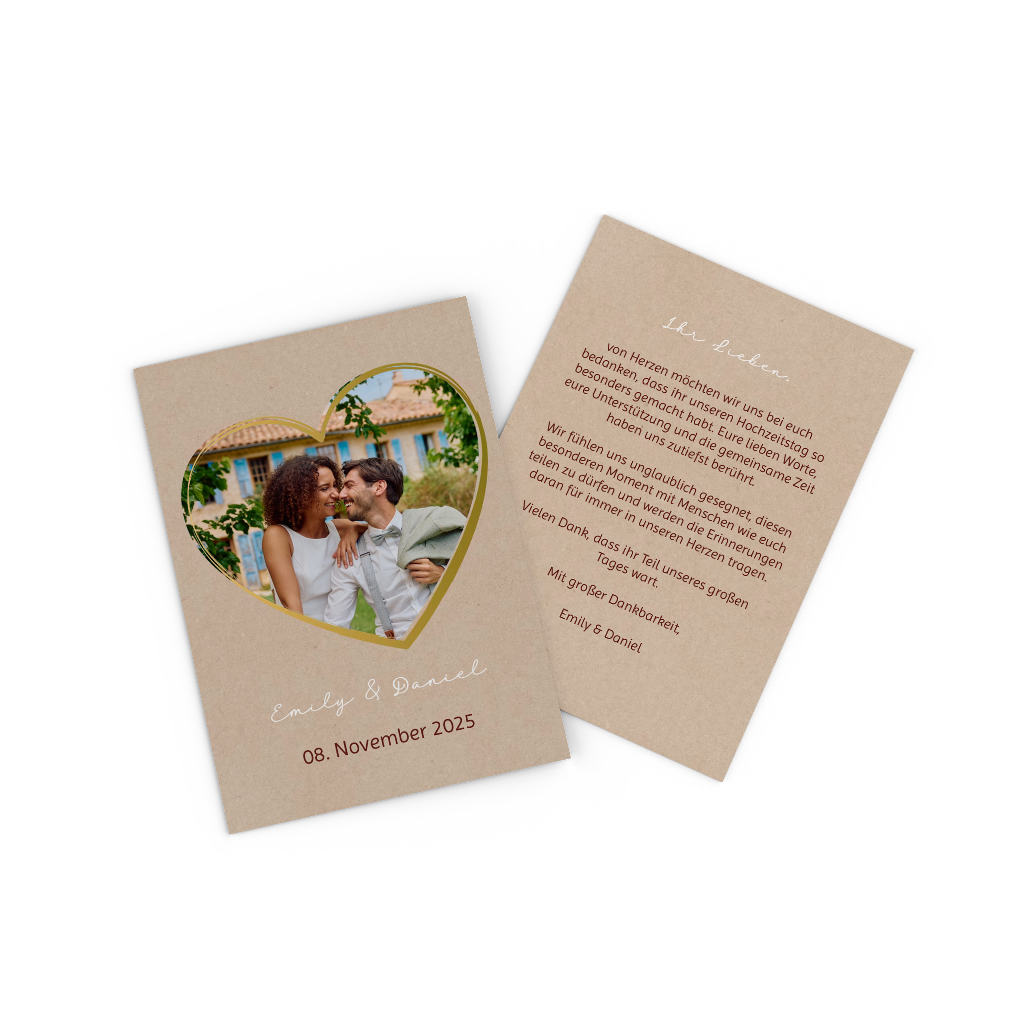 Fotokarte mit Pärchenfoto als Save the Date 