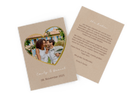 Bestelle Hochzeitseinladungen mit persönlicher Botschaft Fotokarte mit Pärchenfoto als Save the Date