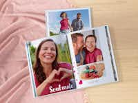 Fotolibro Pixum Fotolibro Pixum aperto con immagini di una coppia innamorata