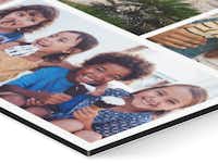 Photo collage as aluminium print Photo collage on an aluminium plate with a summer image