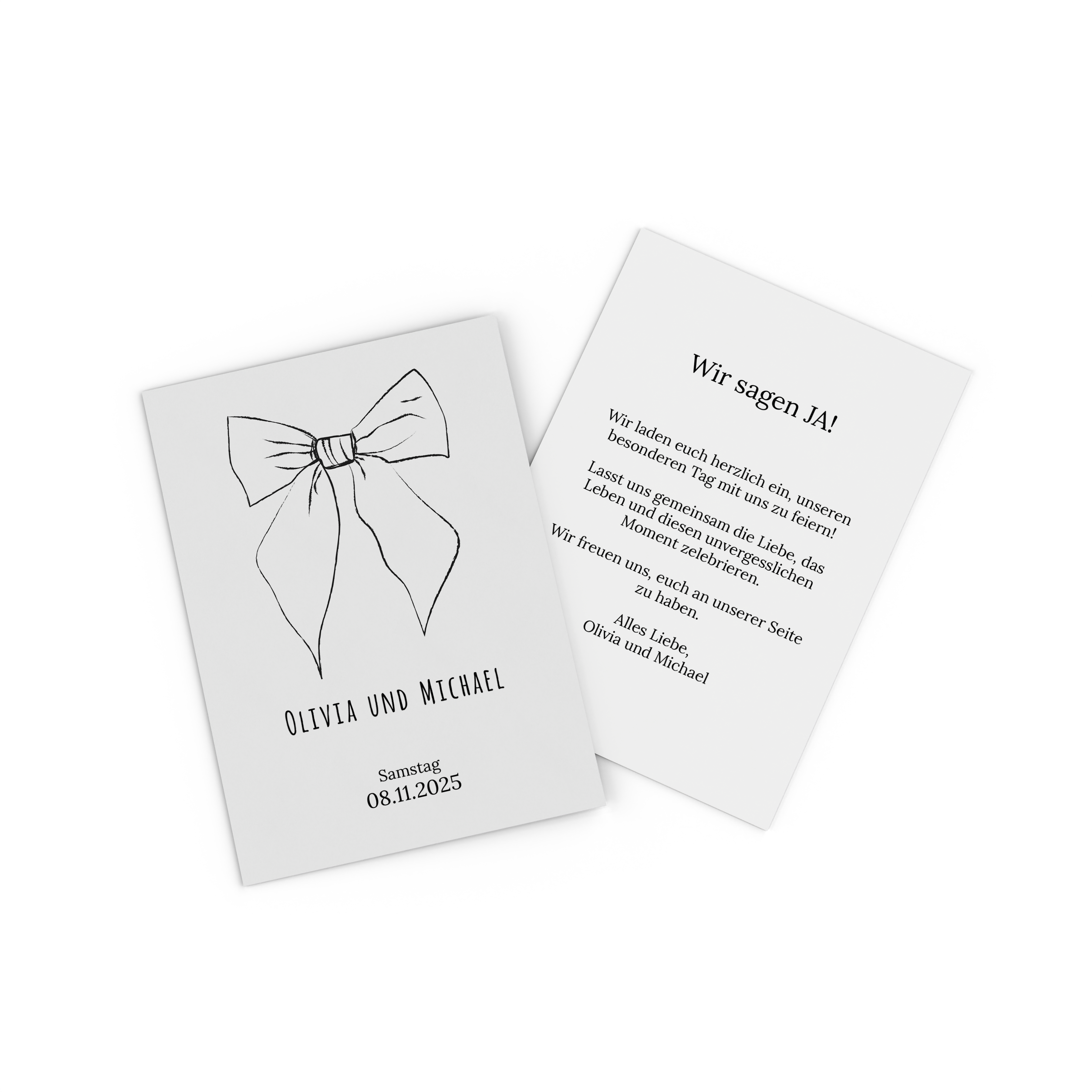 Fotokarte mit Pärchenfoto als Save the Date 