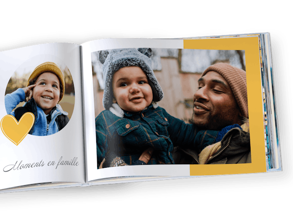 Livre photo avec des photos de famille