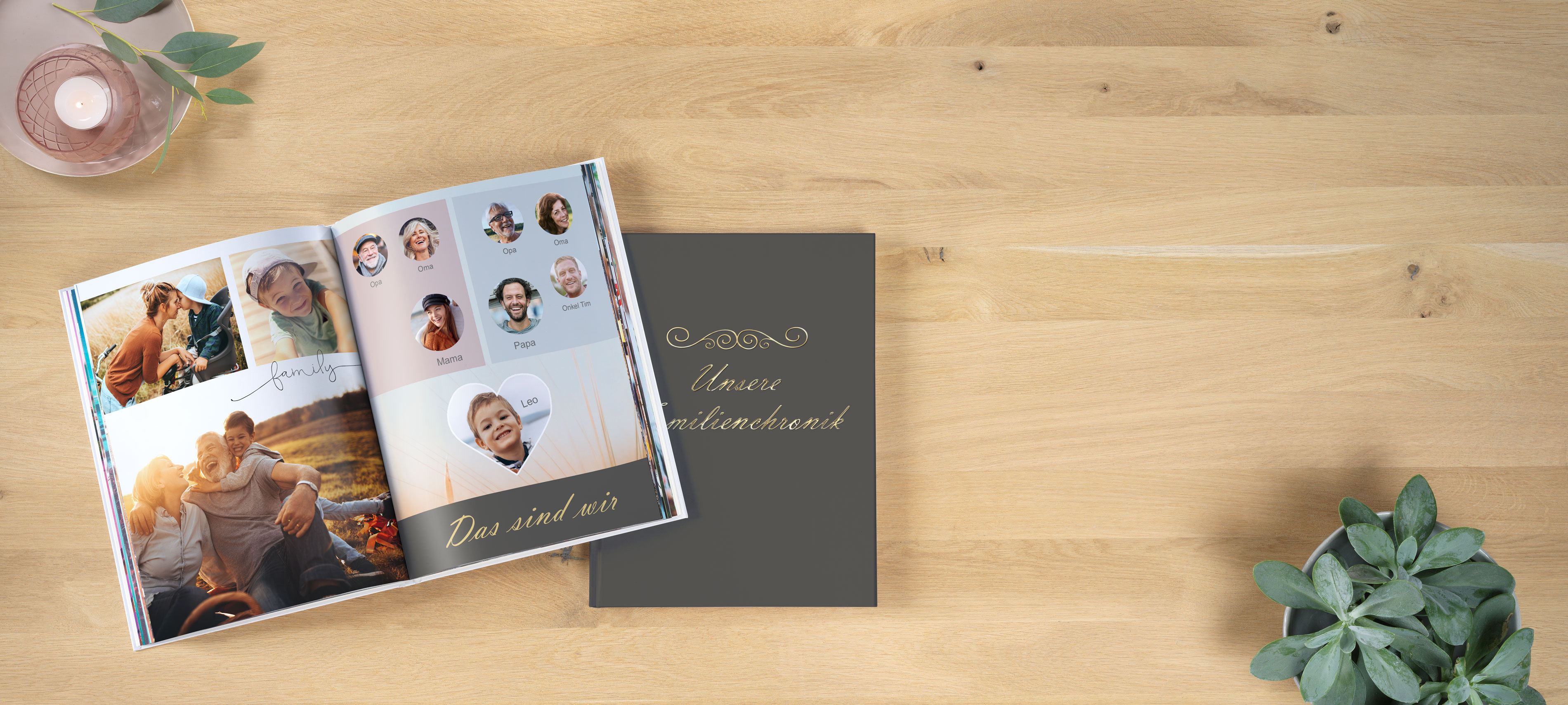 Familieboek met foto's