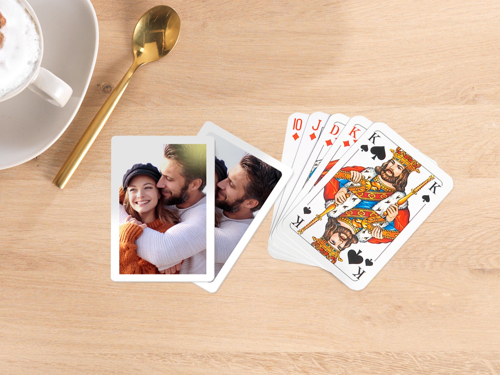 Foto Pokerkaarten in neutrale ambiance