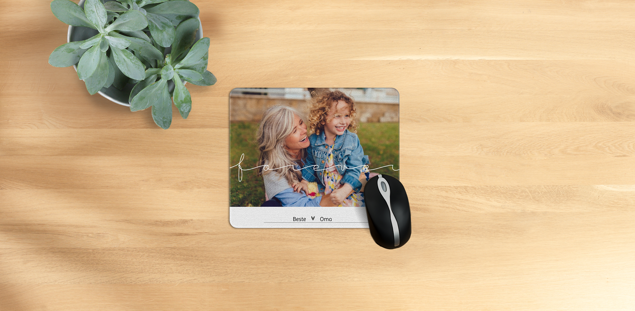 Tappetino per mouse con famiglia e design creativo