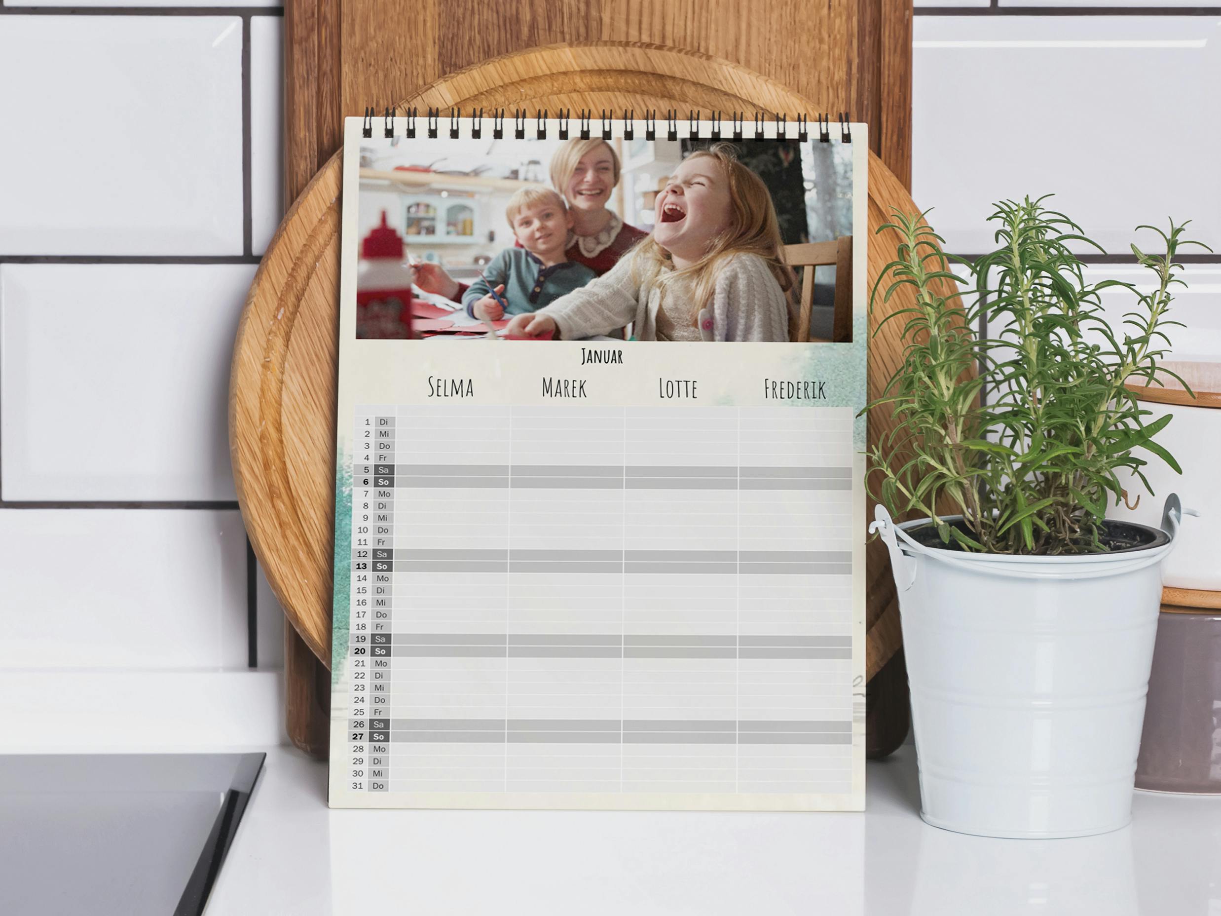 Pixum Fotokalender Küchenkalender mit Familienfoto