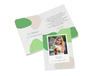 Bunte Danksagungskarte zur Konfirmation mit Foto Bunte Konfirmationskarte als Danksagung mit einem Foto.