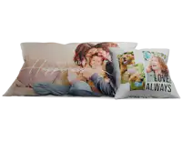 Coussins photo personnalisés Coussins personnalisés avec des photos de famille et d'un chien