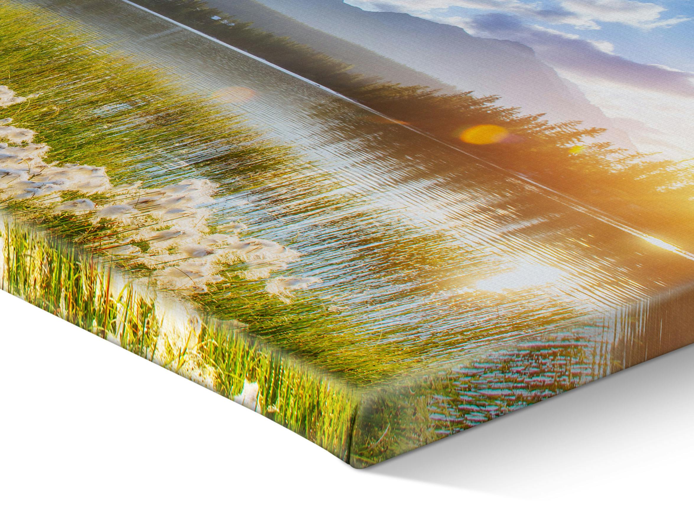 Vue détaillée d'une toile photo Vue détaillée d'une toile photo personnalisée avec photo printanière