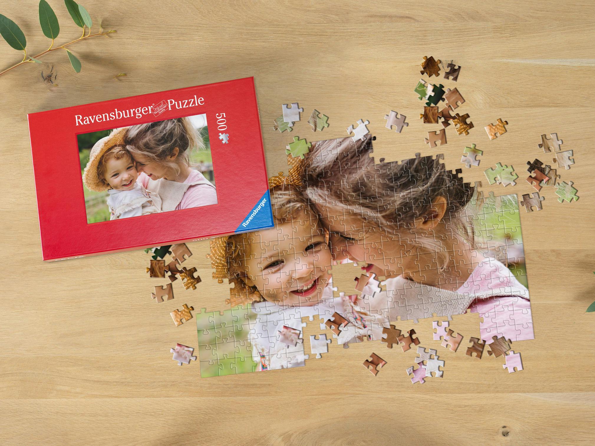 Puzzle photo Ravensburger 500 pièces avec une photo d'une maman et de sa fille