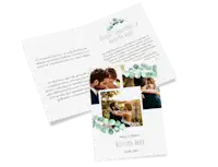 Diseña una tarjeta plegable con papel kraft como invitación de boda Tarjeta plegable con papel kraft como invitación de boda