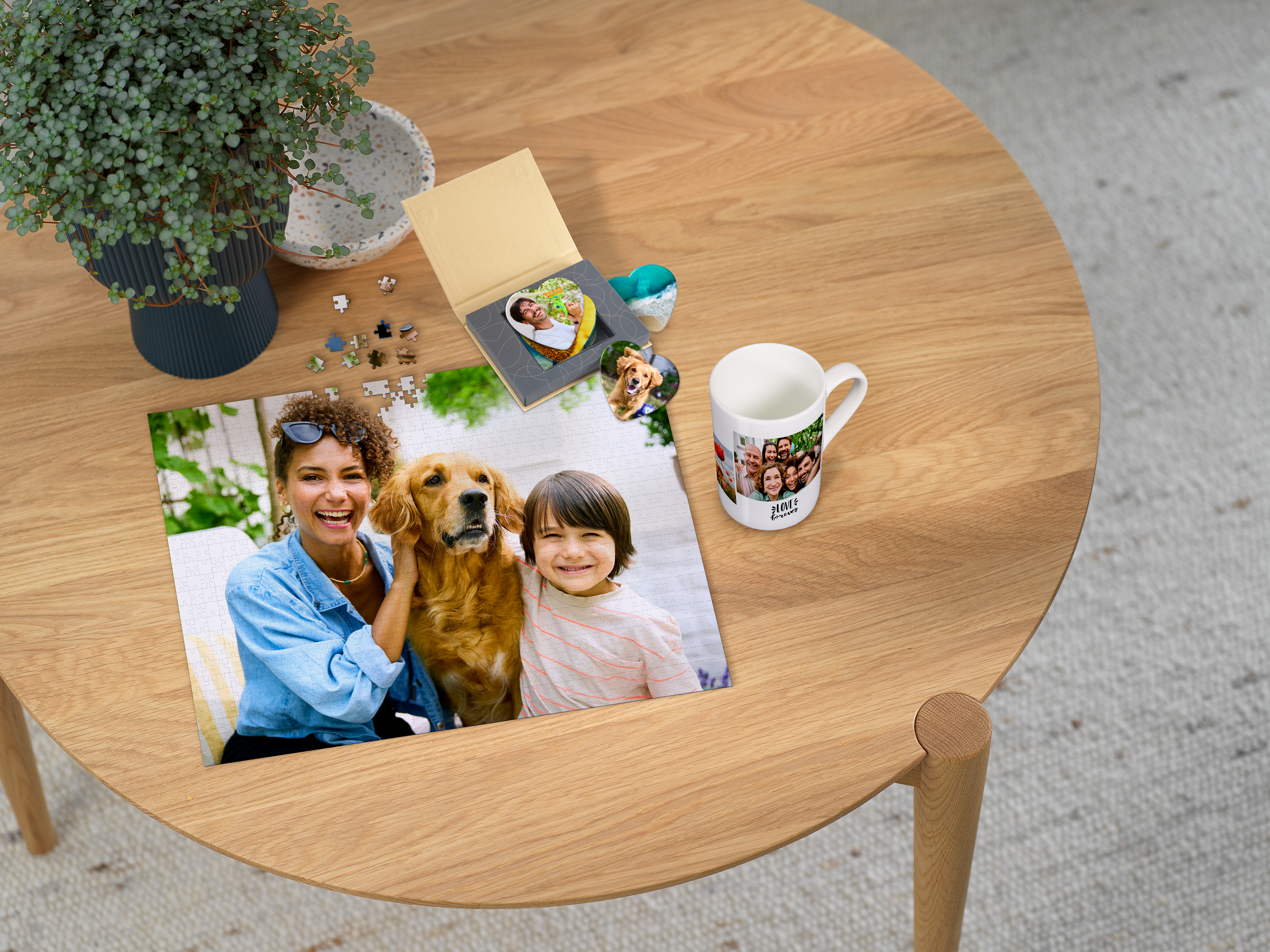 Ravensburger Fotopuzzle, Fototasse mit Design und Fotomagnete mit sommerlichen Motiven