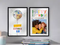Foto-Geldgeschenk mit Design zum Geburtstag an einer Wand Foto-Geldgeschenk mit Design zum Geburtstag an einer Wand