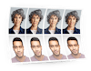 Image détourée d'une photo d'identité biométrique avec une femme et un homme